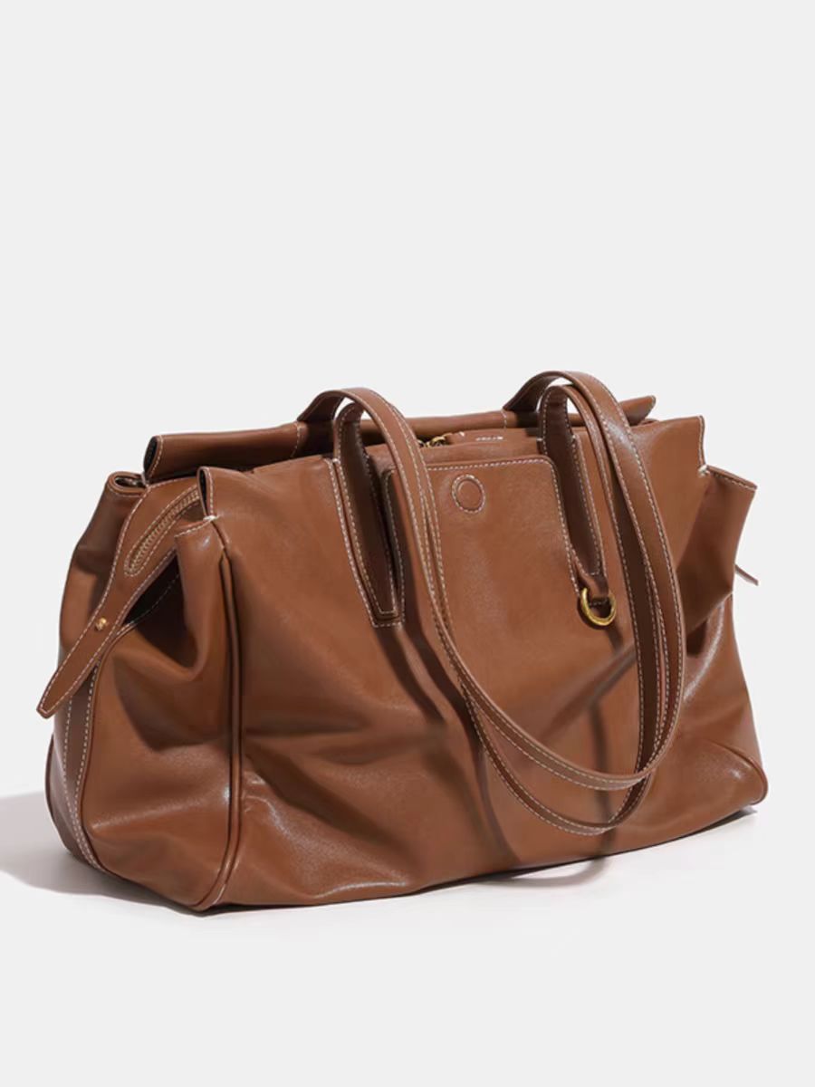 Suede shoulder commuter bag briefcases for ladies