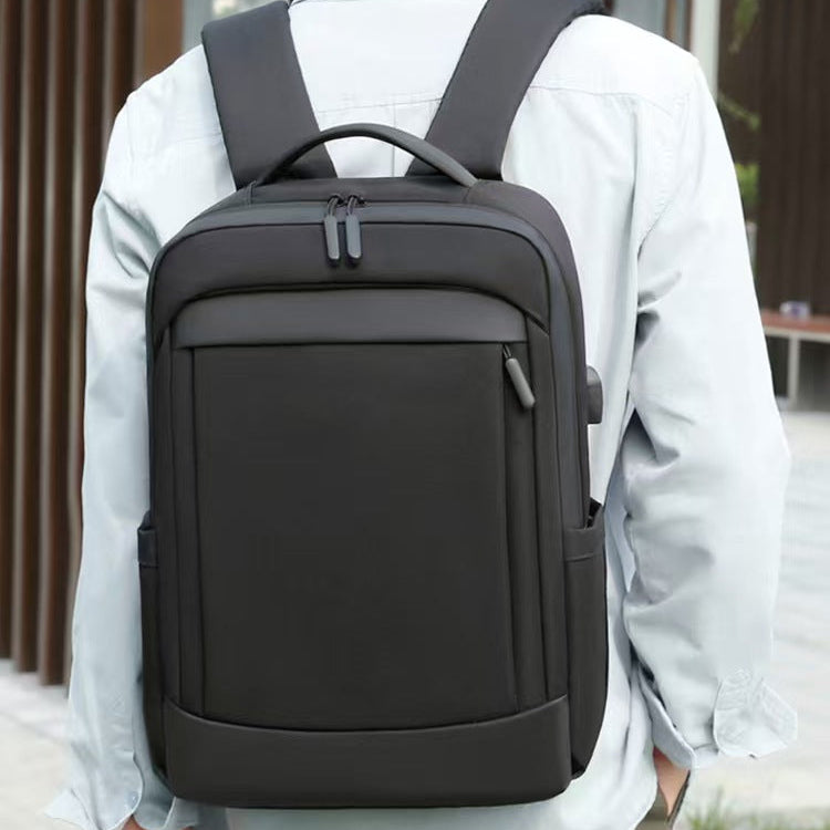 With USB charging port waterproof laptop backpack