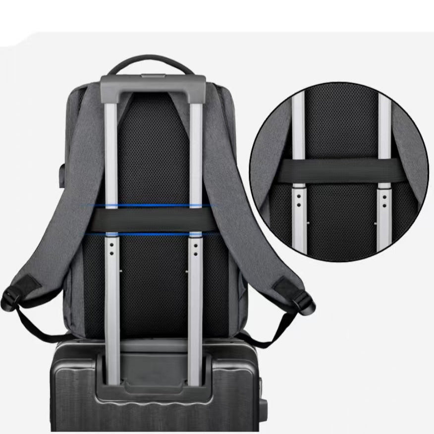 With USB charging port waterproof laptop backpack