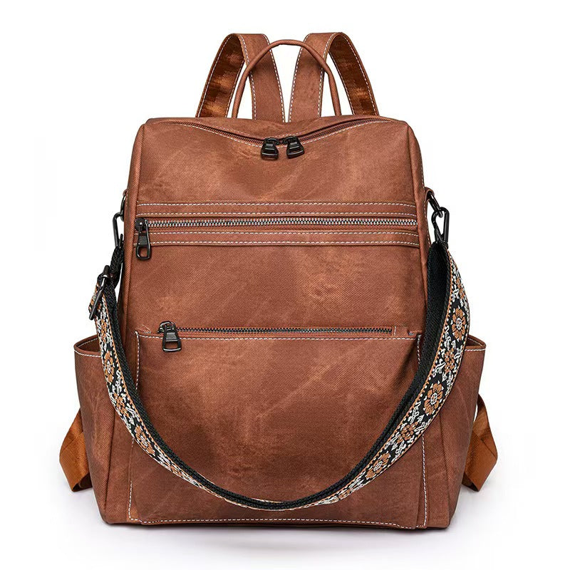 Retro anti-theft trend ladies laptop backpack