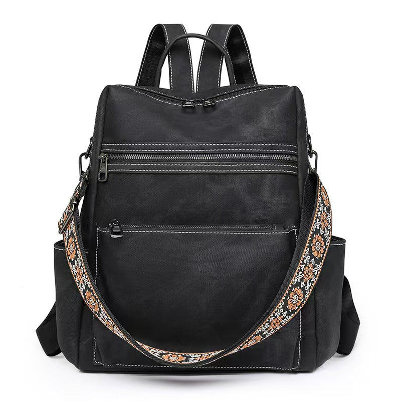 Retro anti-theft trend ladies laptop backpack