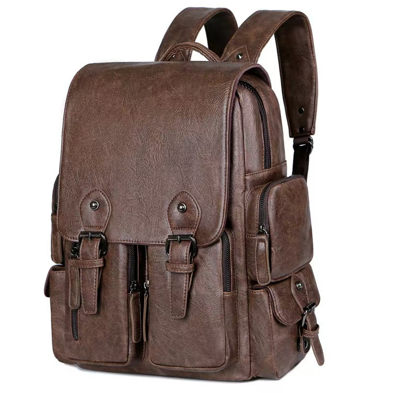 High-end fashion PU leather backpack laptop backpack