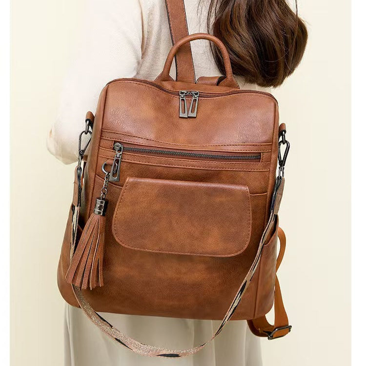 Mother-and-child bag retro women's backpack for laptop