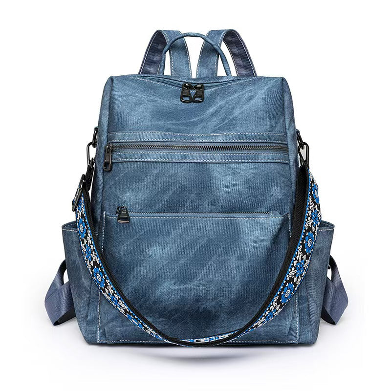 Retro anti-theft trend ladies laptop backpack