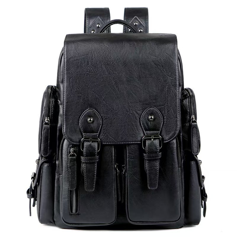 High-end fashion PU leather backpack laptop backpack