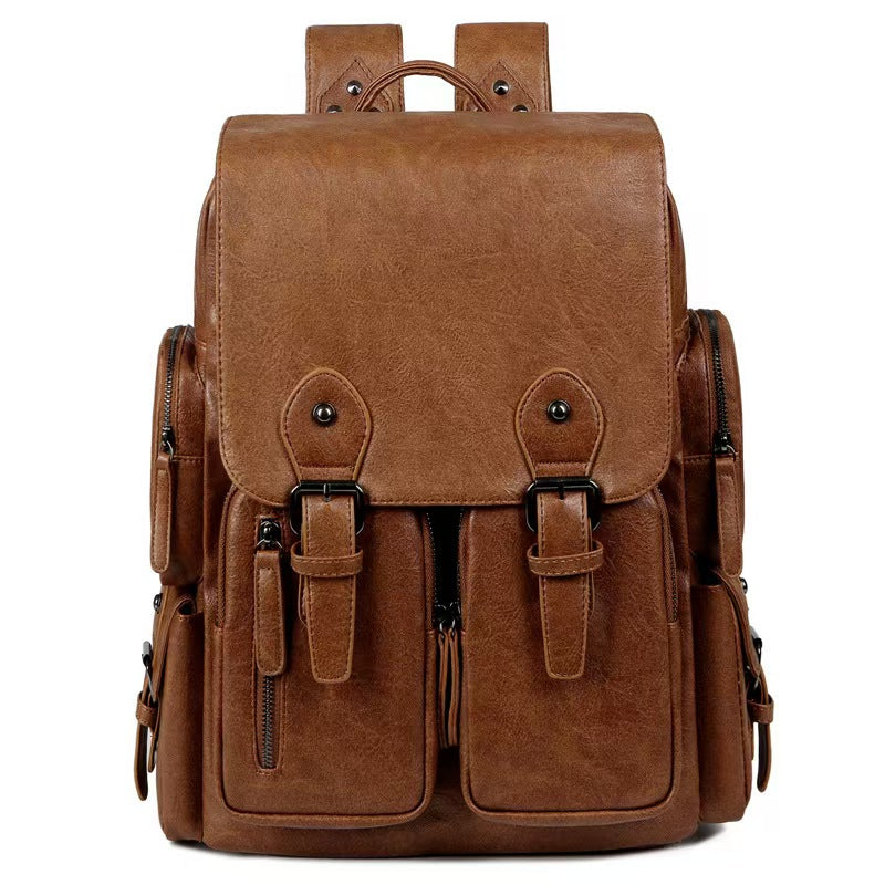 High-end fashion PU leather backpack laptop backpack