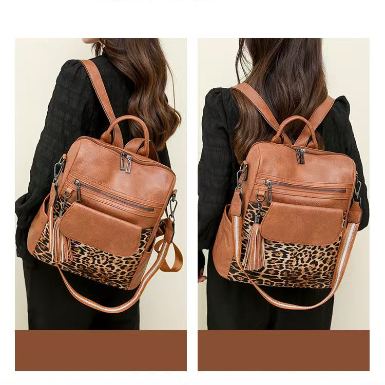 Mother-and-child bag retro women's backpack for laptop