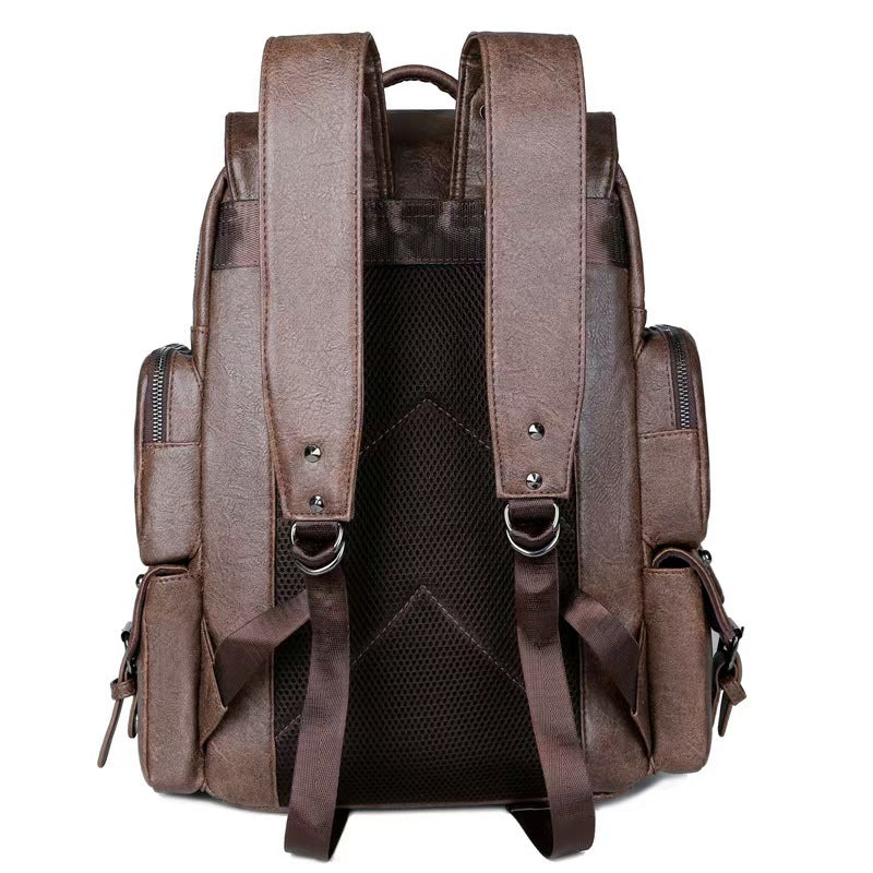 High-end fashion PU leather backpack laptop backpack