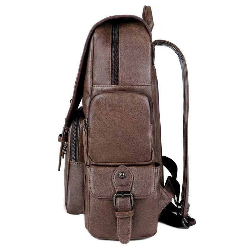 High-end fashion PU leather backpack laptop backpack