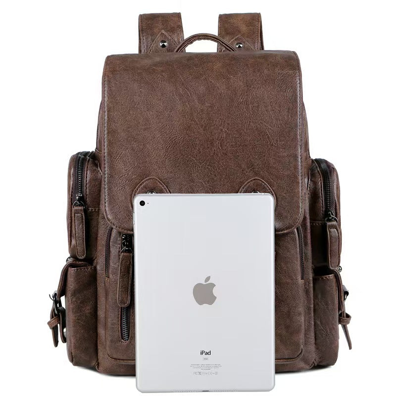 High-end fashion PU leather backpack laptop backpack