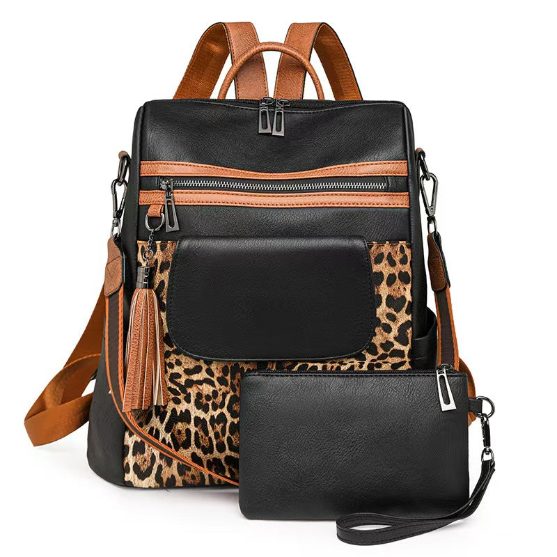 Mother-and-child bag retro women's backpack for laptop