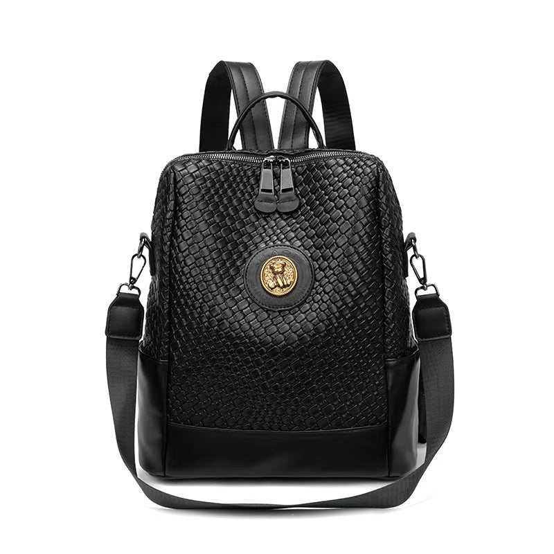 Small design snakeskin bag ladies laptop backpack