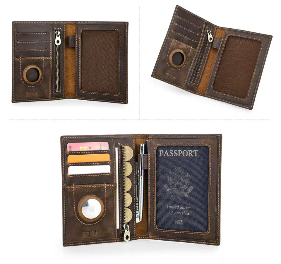 With AirTag RFID Blocking Wallet and passport wallet