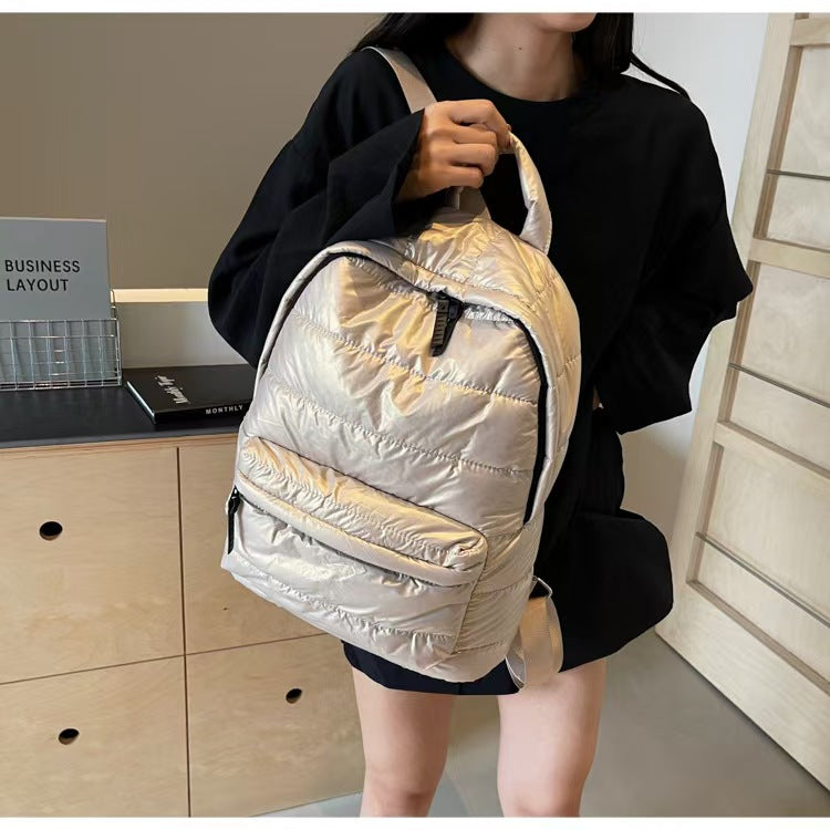 Casual all-match cotton womens laptop backpack