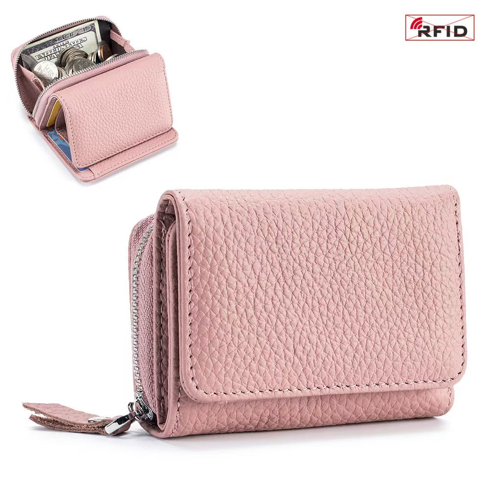 Short Trifold Mini Organizer Wallet rfid wallets