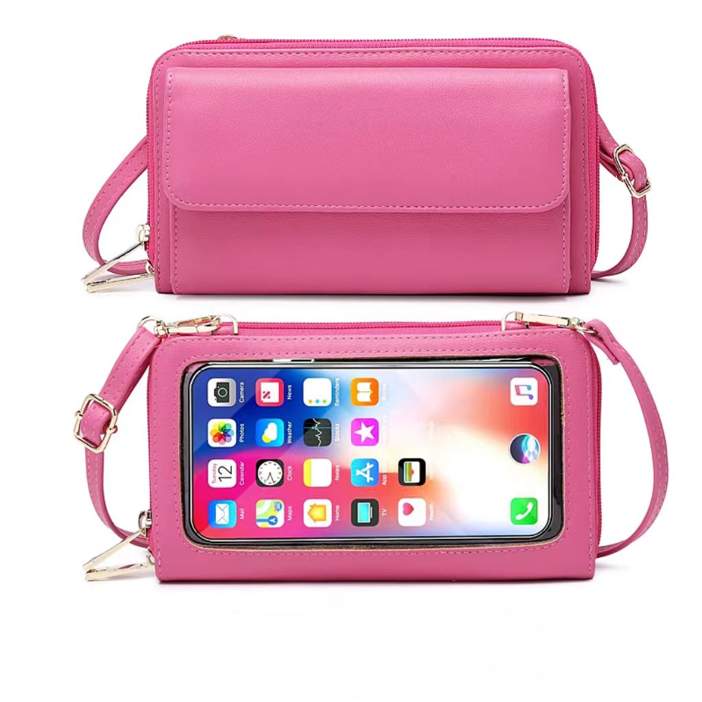 New touch screen mobile phone bag rfid wallets