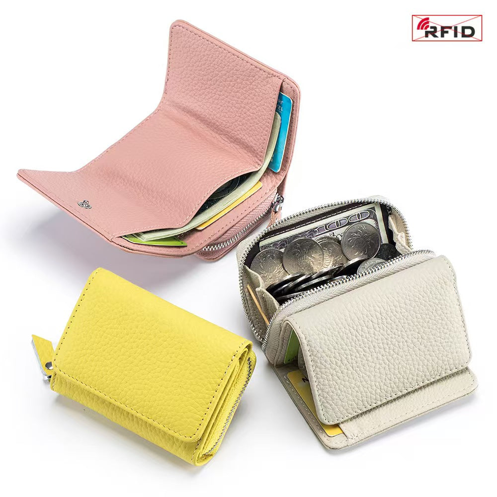 Short Trifold Mini Organizer Wallet rfid wallets