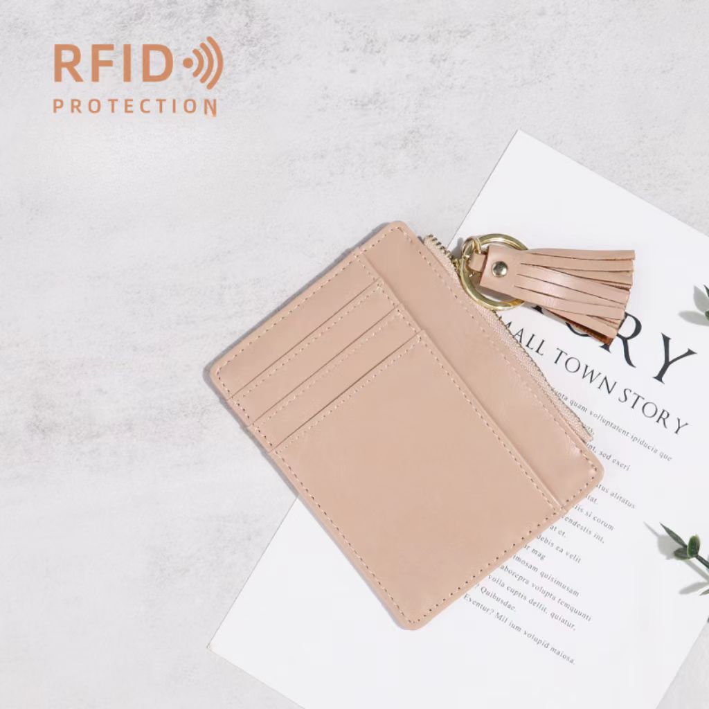 Compact lightweight minimalist rfid ladies wallet