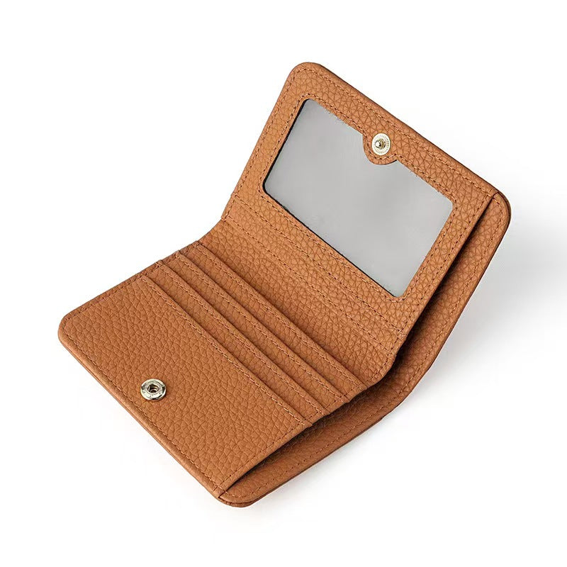 Small portable snap coin purse rfid wallet