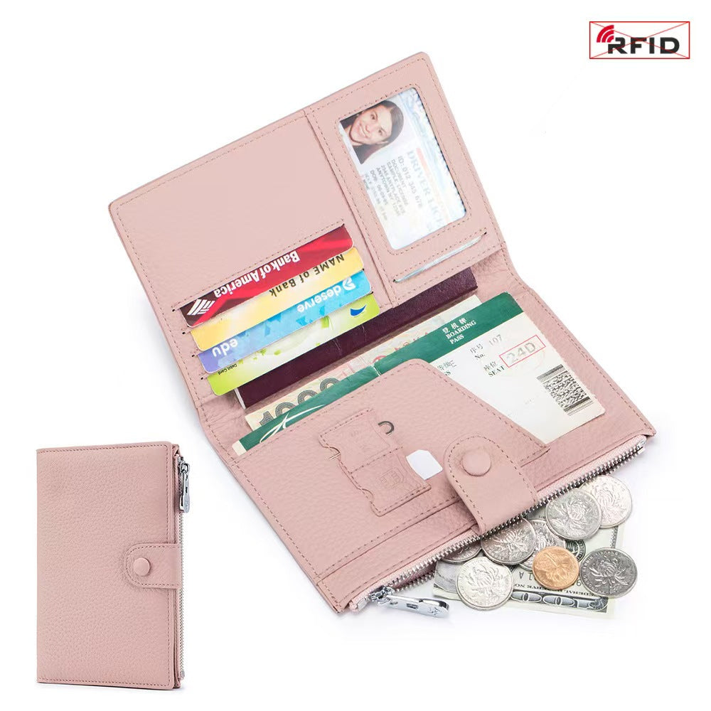 Multifunctional storage bag rfid slim minimalist wallet