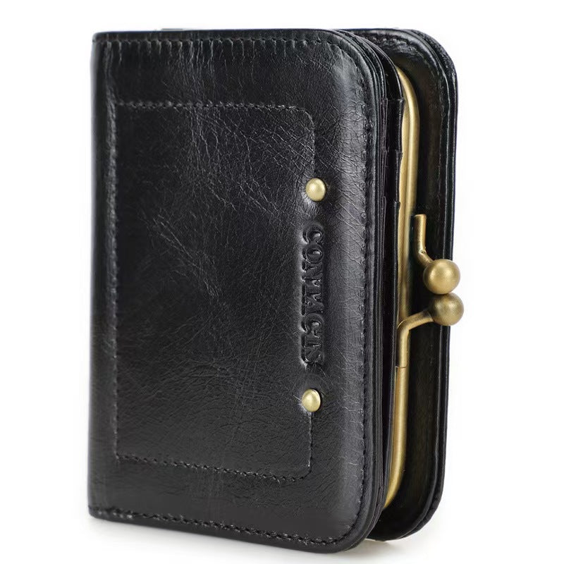 Multifunctional iron hinge women RFID Blocking Wallet