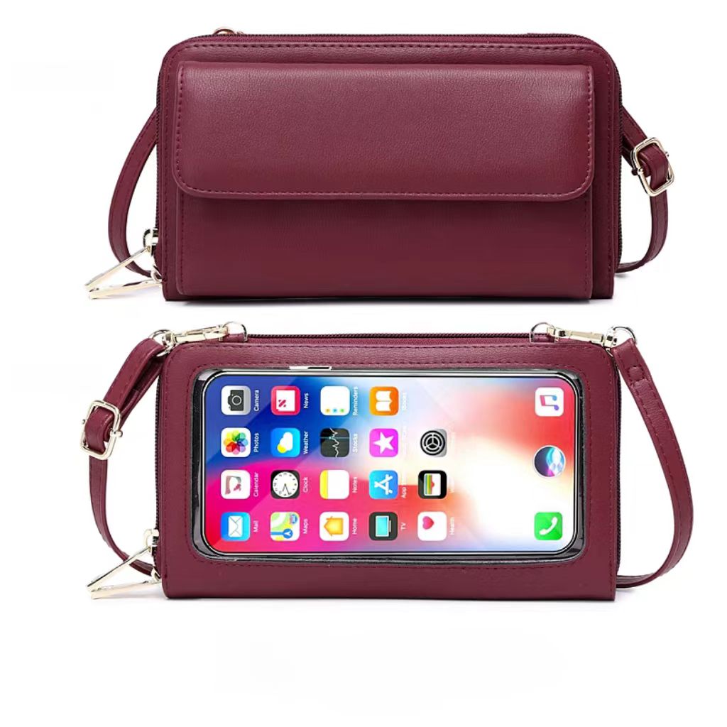 New touch screen mobile phone bag rfid wallets