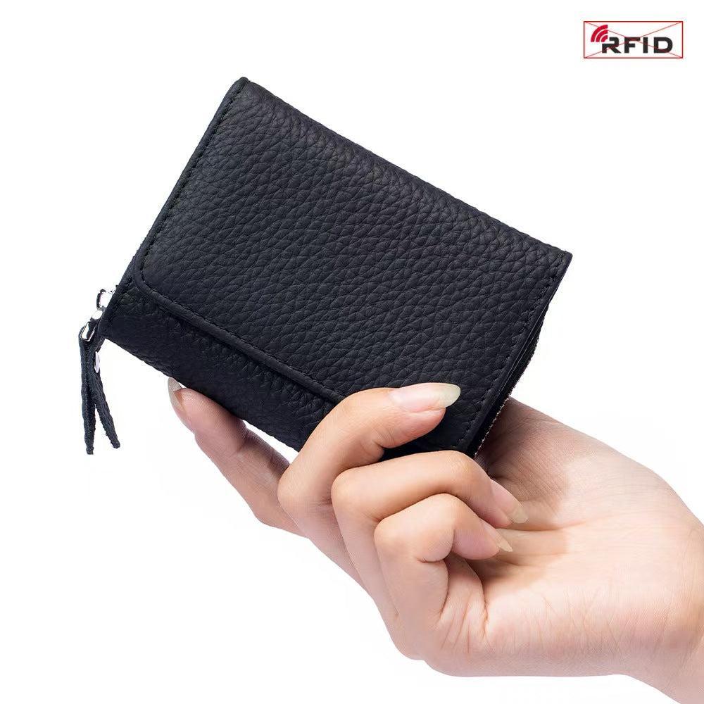 Short Trifold Mini Organizer Wallet rfid wallets