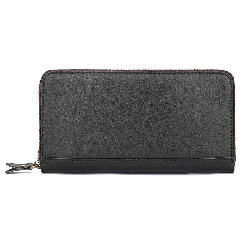 Long leather stylish zipper bag rfid wallet women