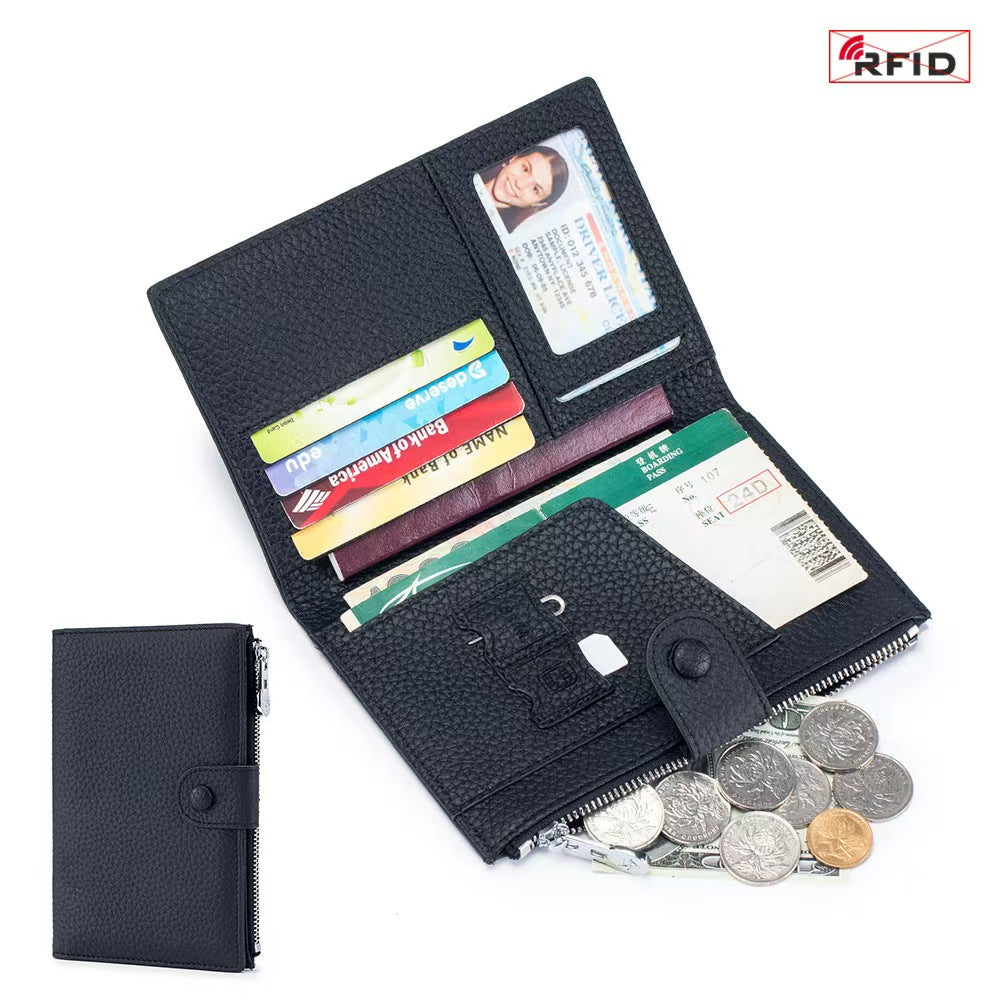 Multifunctional storage bag rfid slim minimalist wallet