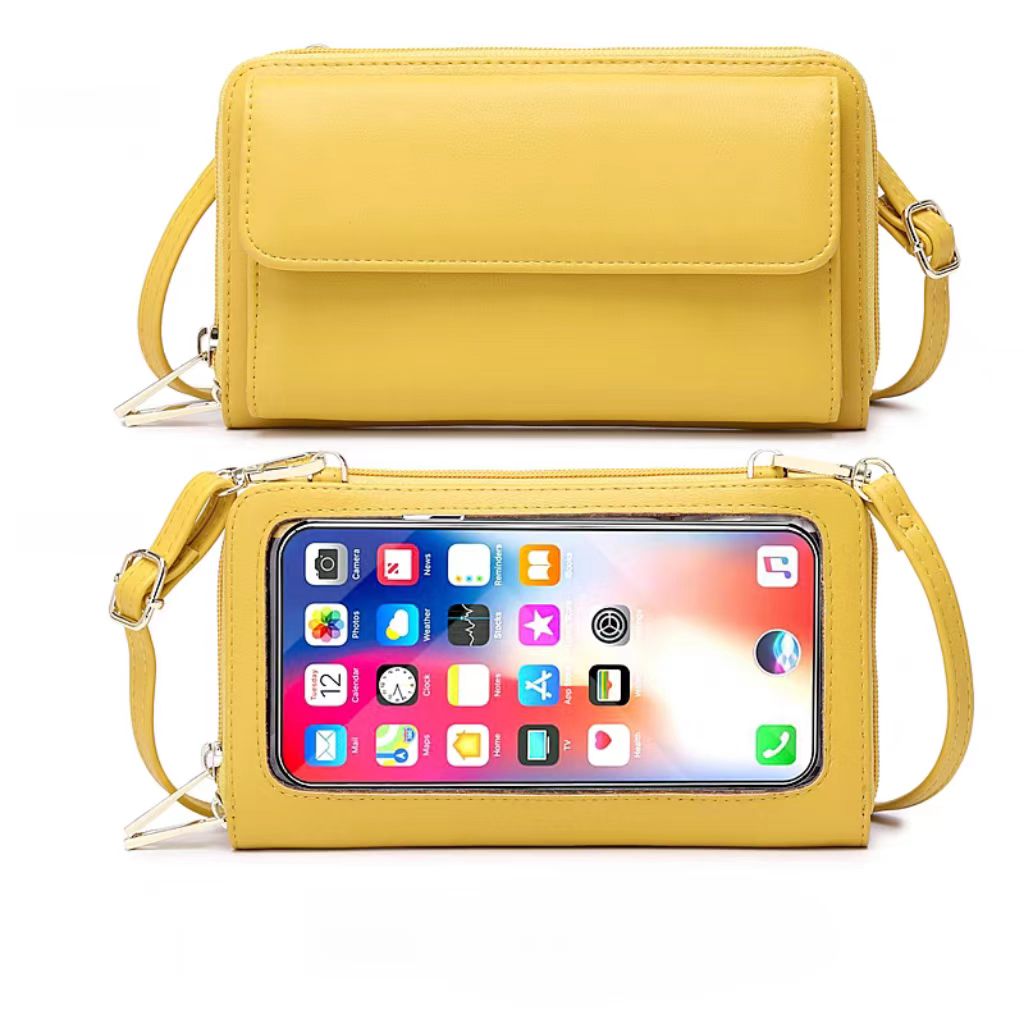 New touch screen mobile phone bag rfid wallets