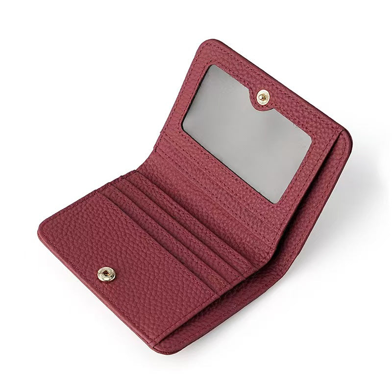 Small portable snap coin purse rfid wallet