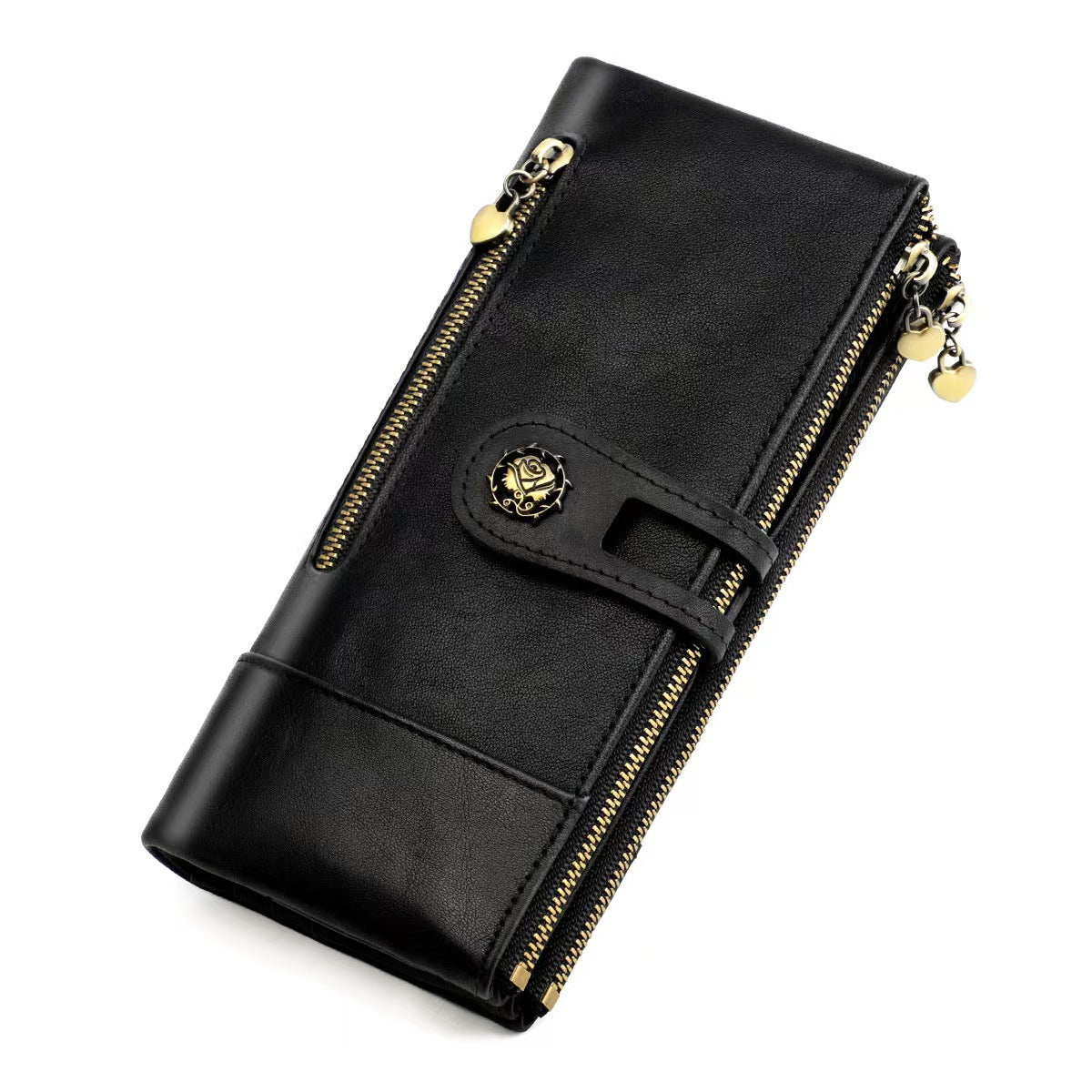 Retro anti-theft brush women's wallets rfid