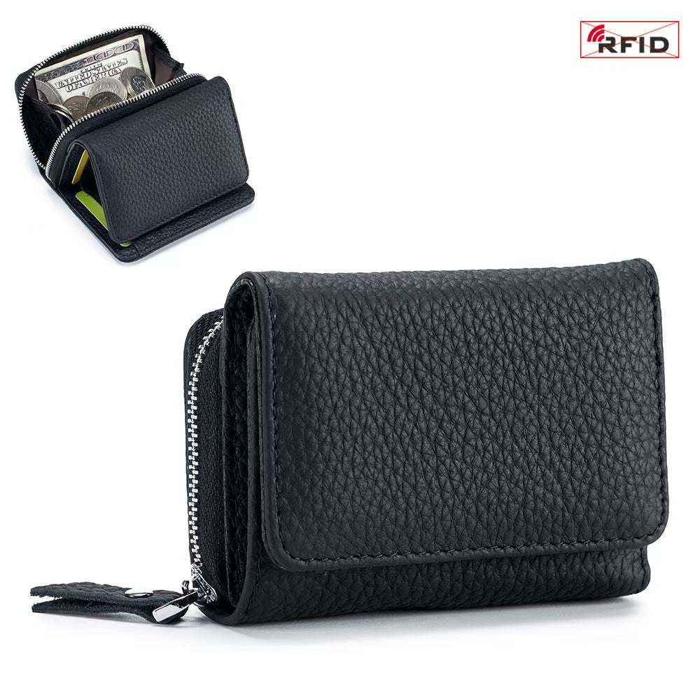 Short Trifold Mini Organizer Wallet rfid wallets