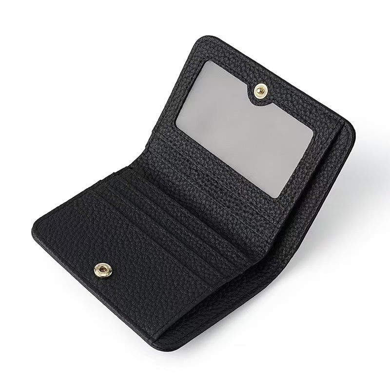 Small portable snap coin purse rfid wallet