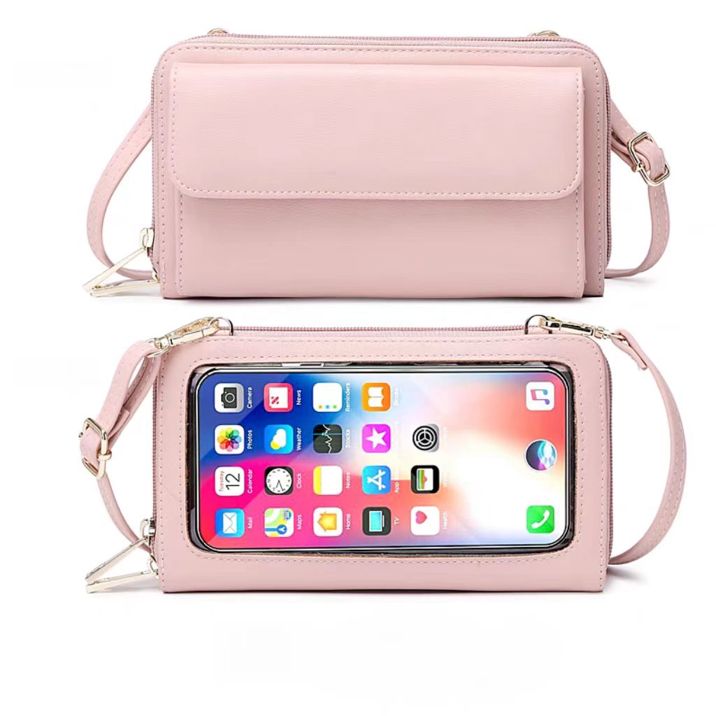 New touch screen mobile phone bag rfid wallets