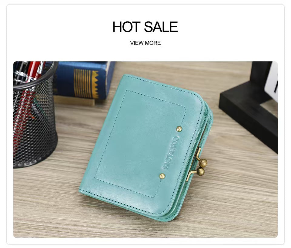 Multifunctional iron hinge women RFID Blocking Wallet