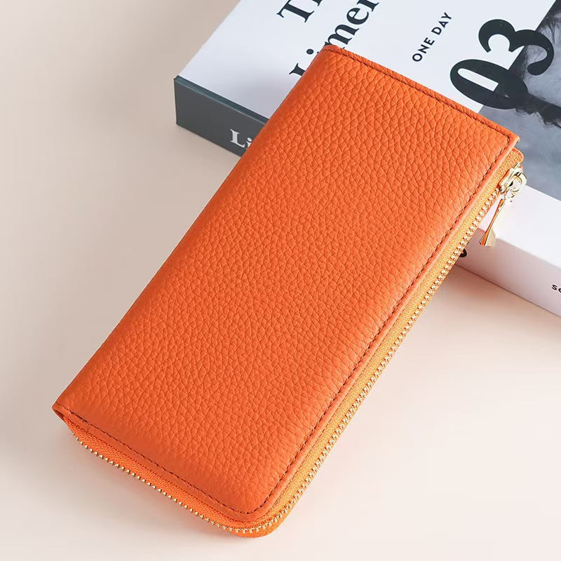 Long Fashion Clutch Bag rfid protection wallet