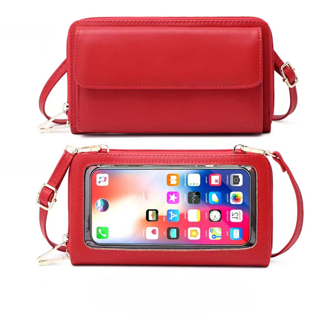 New touch screen mobile phone bag rfid wallets