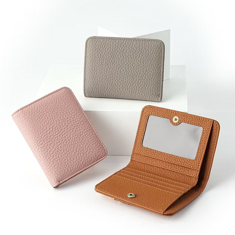 Small portable snap coin purse rfid wallet