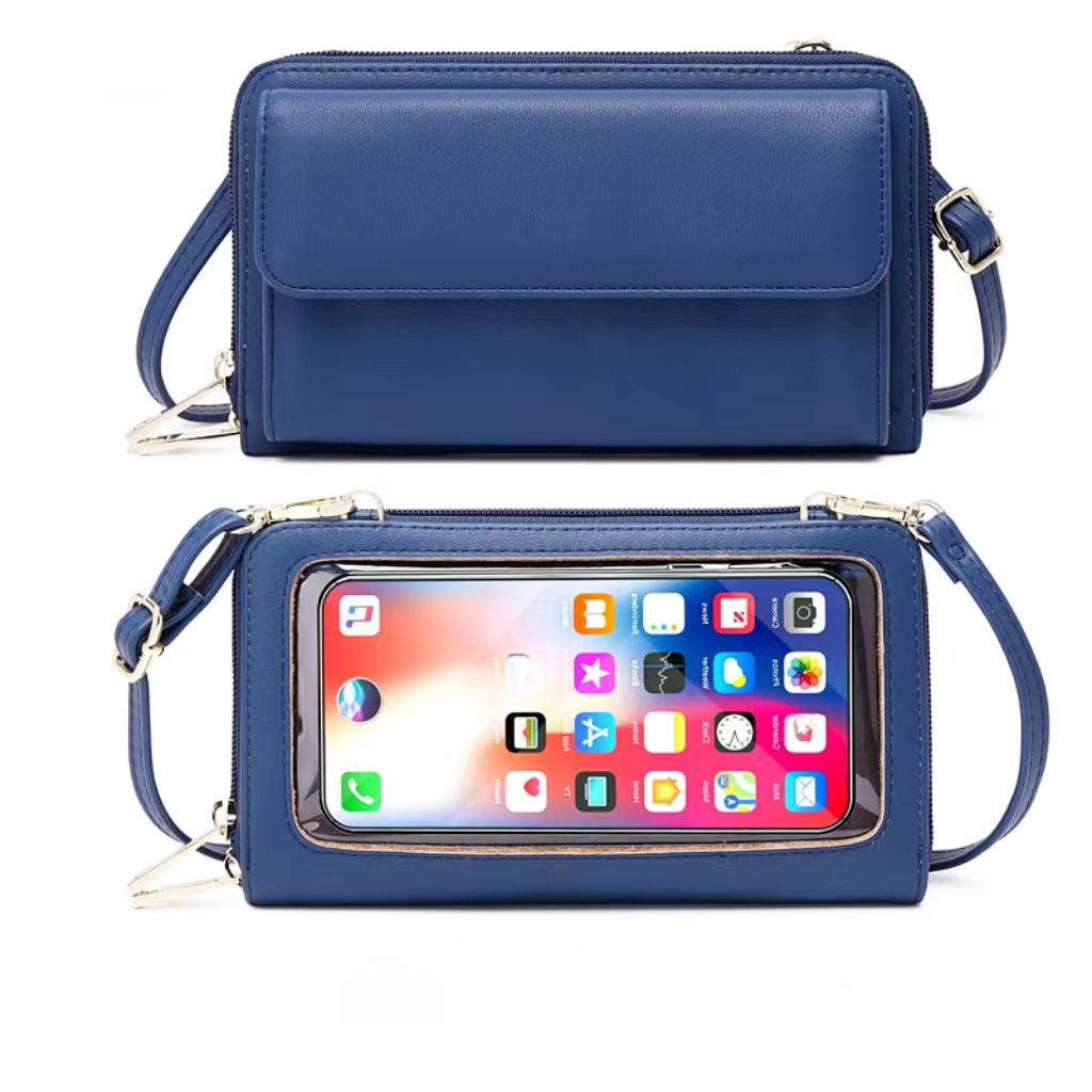 New touch screen mobile phone bag rfid wallets