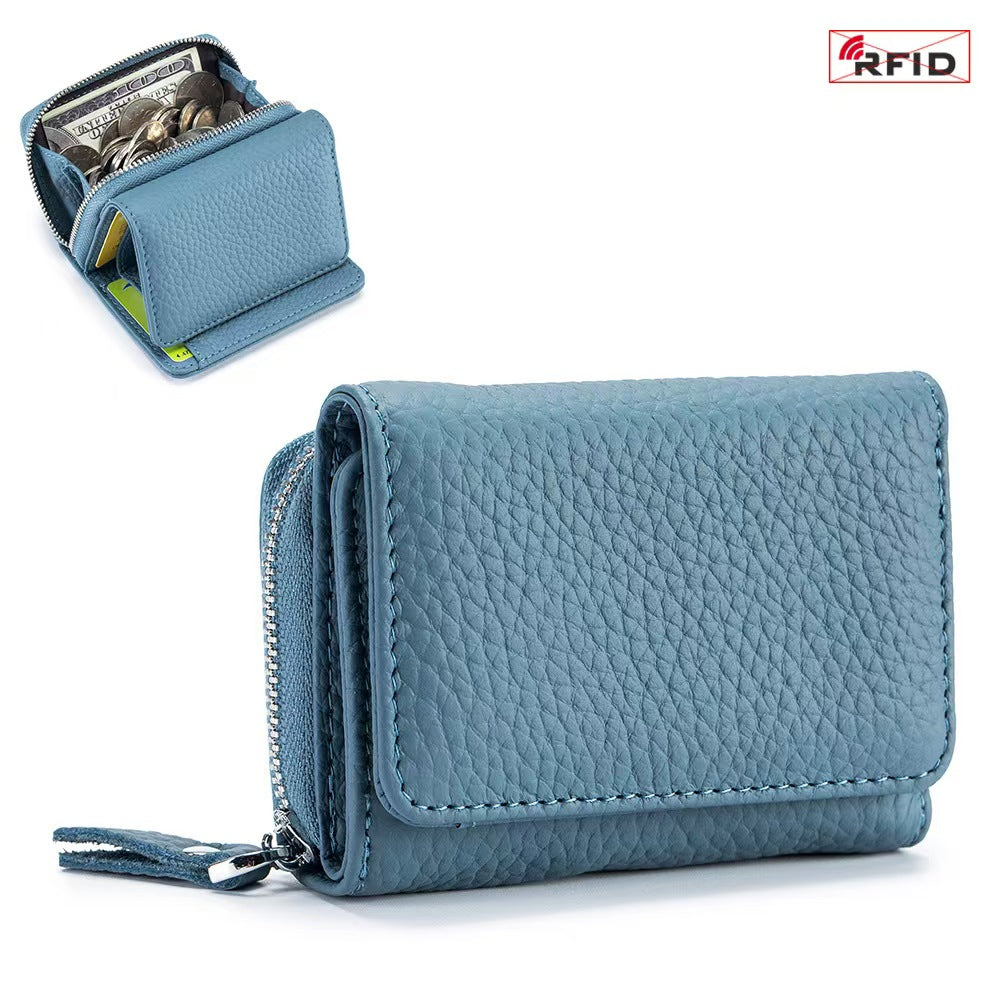 Short Trifold Mini Organizer Wallet rfid wallets