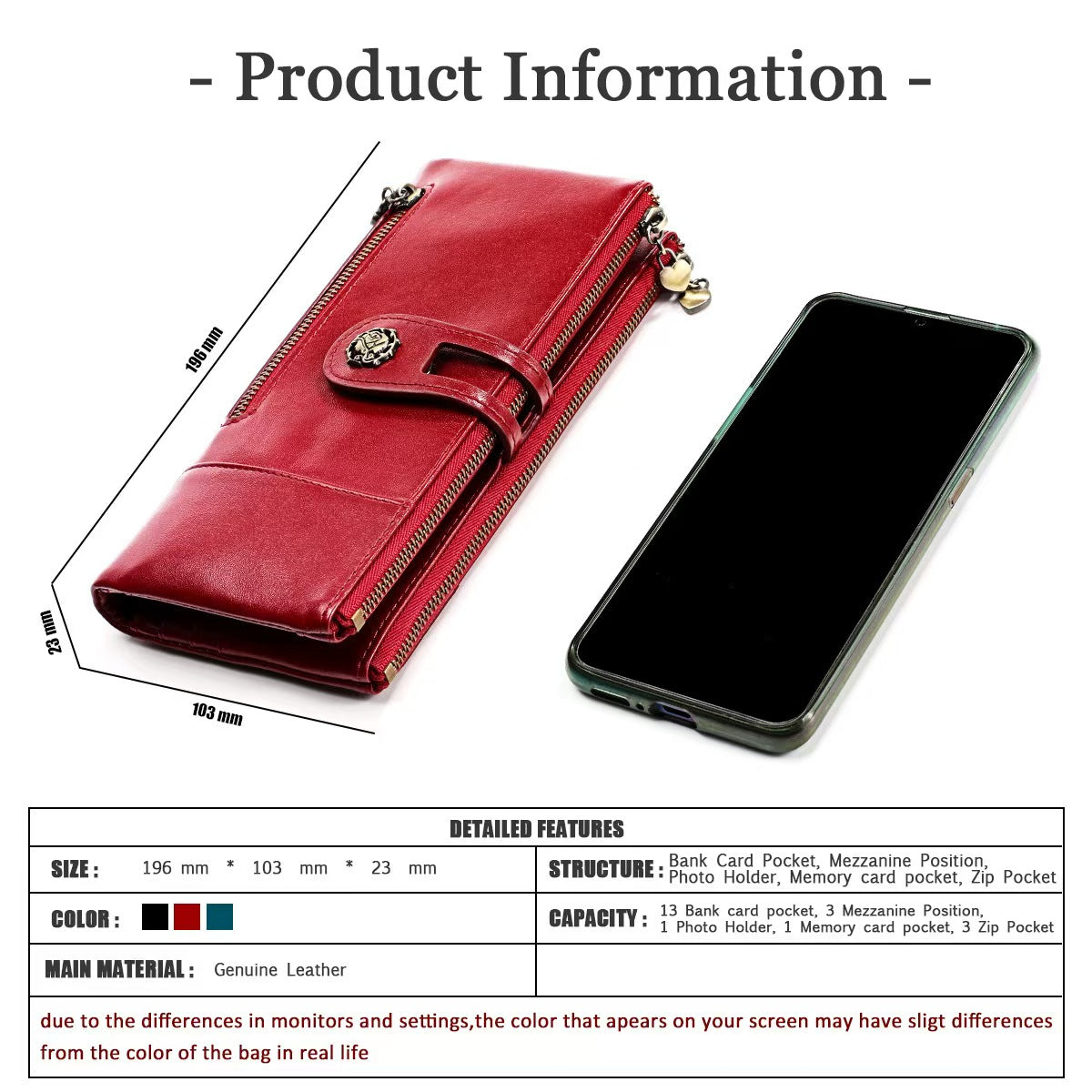 Retro anti-theft brush women's wallets rfid