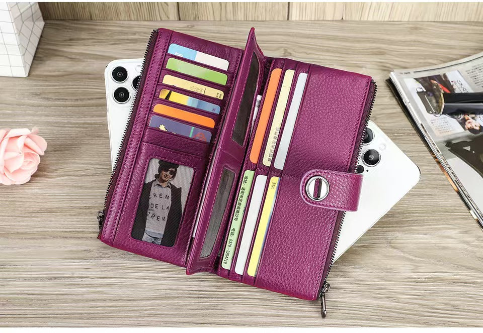 With AirTag tracking card slot RFID Blocking Wallet