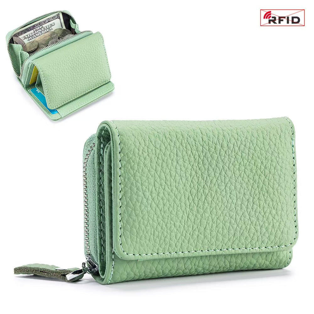 Short Trifold Mini Organizer Wallet rfid wallets