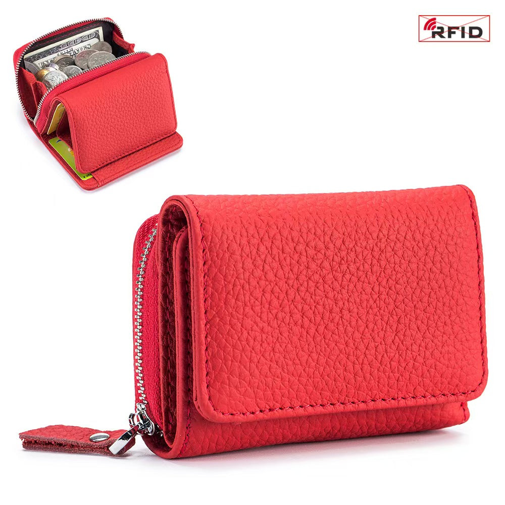 Short Trifold Mini Organizer Wallet rfid wallets