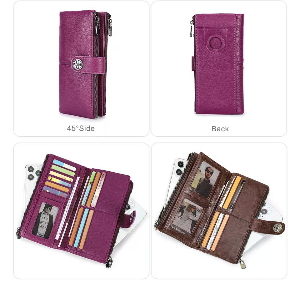 With AirTag tracking card slot RFID Blocking Wallet