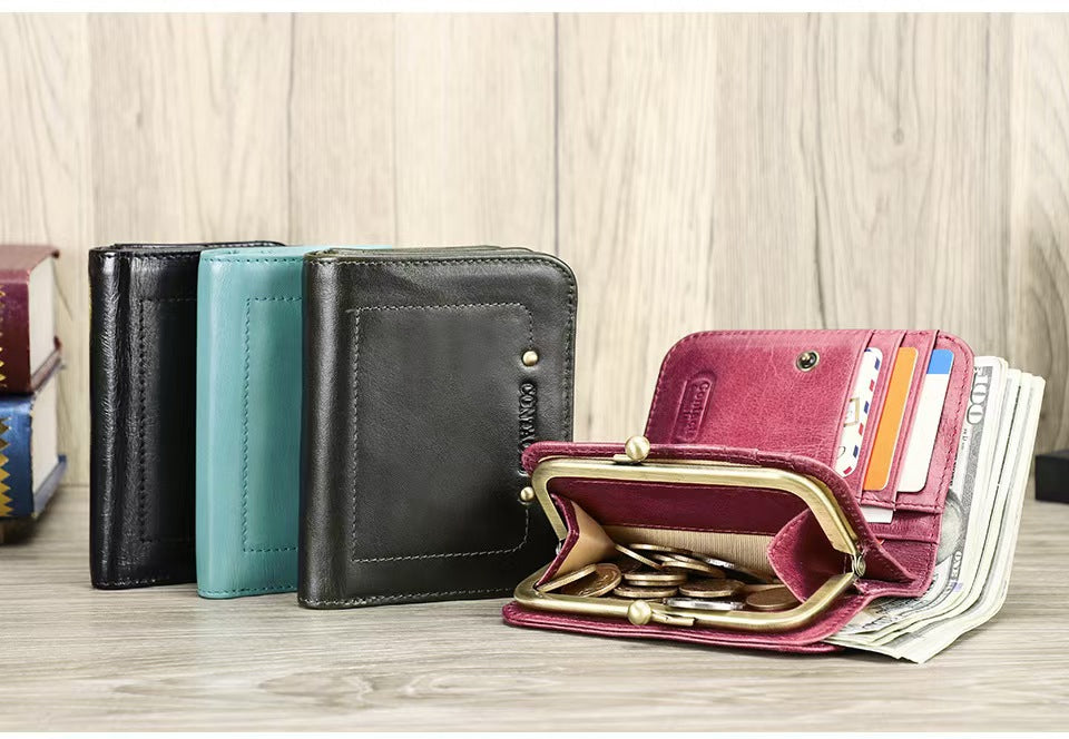 Multifunctional iron hinge women RFID Blocking Wallet