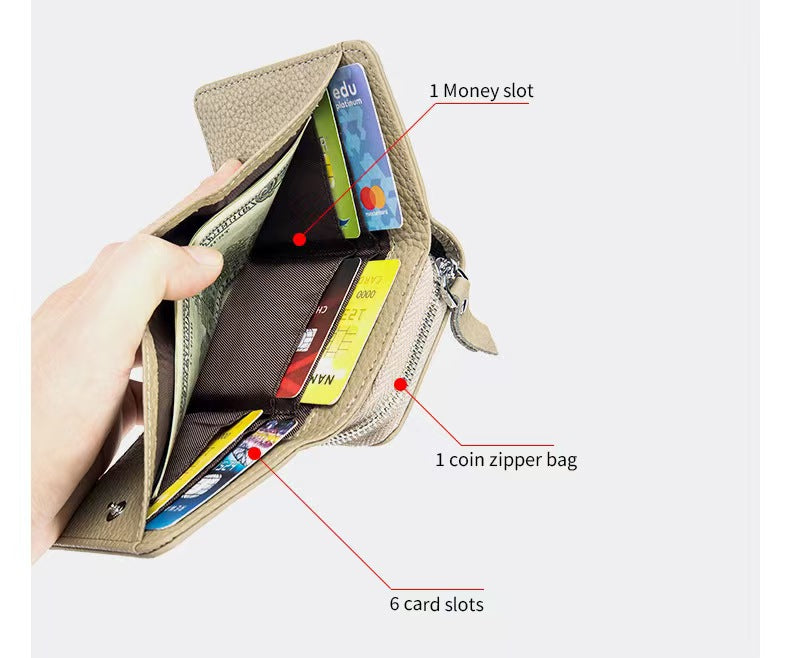 Short Trifold Mini Organizer Wallet rfid wallets