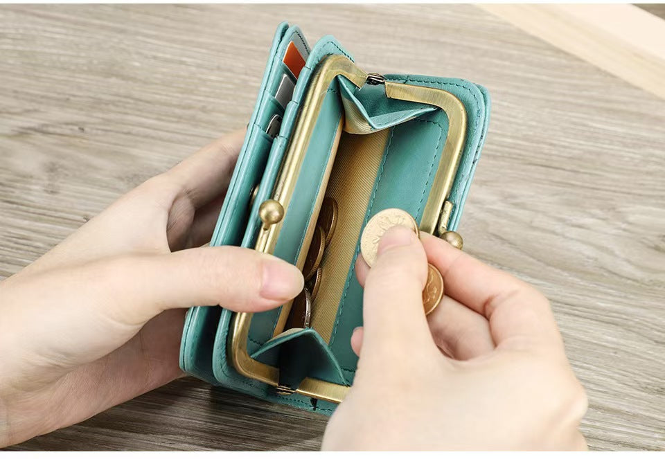 Multifunctional iron hinge women RFID Blocking Wallet