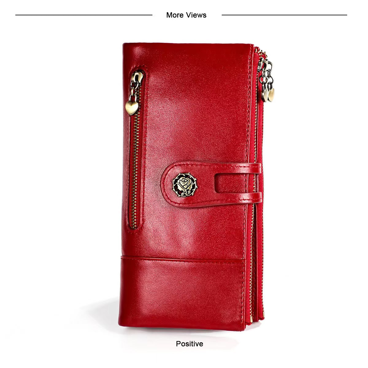 Retro anti-theft brush women's wallets rfid